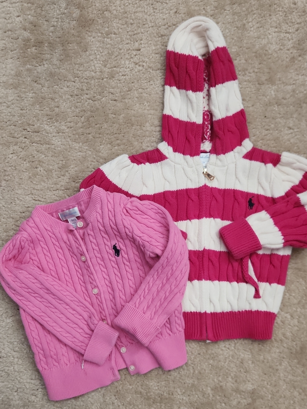 Ralph Lauren Bundle Of Cable Knit Sweaters Size 18 Months